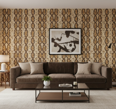 Cute animal wallpaper snake skin pattern - TenStickers