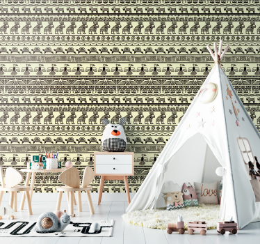 Cute animal wallpaper with egyptian animal designs - TenStickers