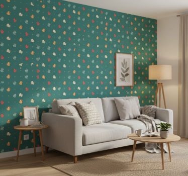 Cute animal wallpaper with multicolored rubber duckies - TenStickers