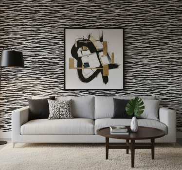 Cute animal wallpaper with zebra stripes - TenStickers