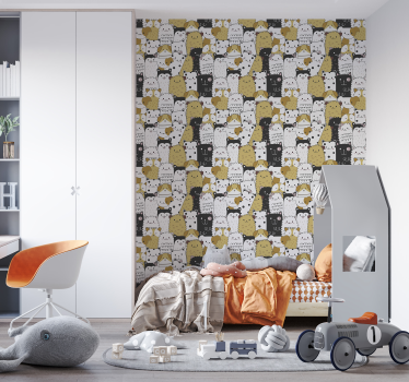 Cute dogs children's room design wallpaper - TenStickers