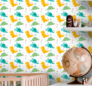 Dinosaur Parade dino wallpaper - TenStickers