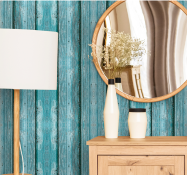 Distressed Timber wood feature wallpaper - TenStickers