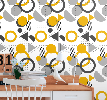 Dynamic abstract patterns wallpaper dots - TenStickers