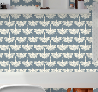 Elegant flying storks pattern birds wallpaper - TenStickers