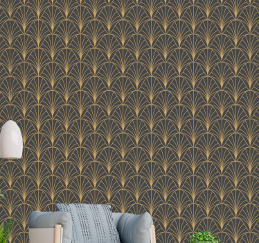 Elegant gold patterns modern wallpaper - TenStickers