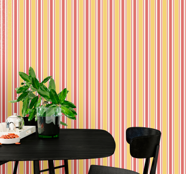 Elegant warm motif vertical striped wallpaper - TenStickers
