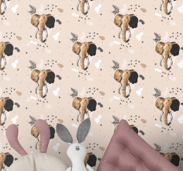 Elephant wallpaper elephant motif design - TenStickers