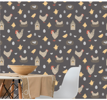Farmyard Motif cute animal wallpaper - TenStickers