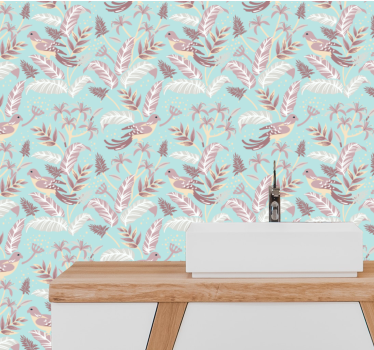 Feathered Friends birds wallpaper - TenStickers