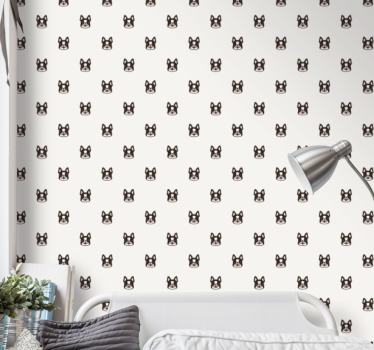 Feline Motif wallpaper of a dog - TenStickers