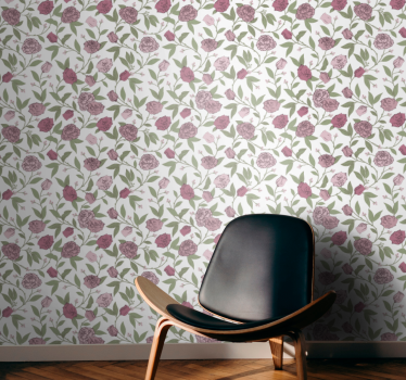 Floral Charm flowers wallpaper - TenStickers