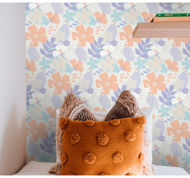 Floral Petal Print flowers wallpaper - TenStickers