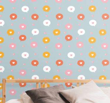Floral Polka Pattern wallpaper dots - TenStickers