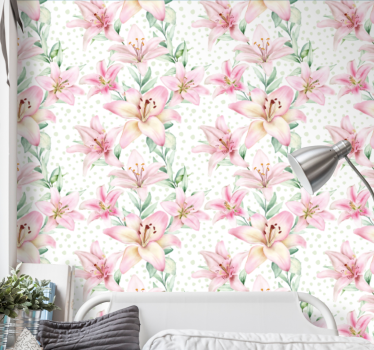 Floral Symphony flowers wallpaper - TenStickers