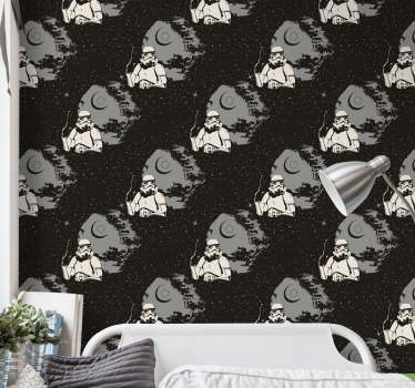 Galactic Trooper Theme art deco wallpaper - TenStickers