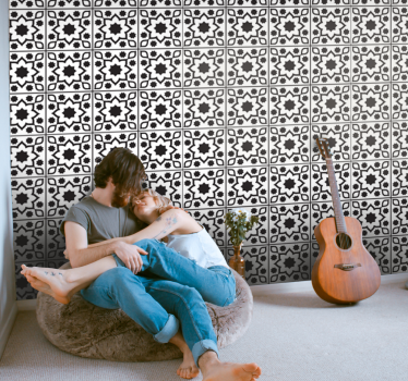 Geometric Tile Ensemble tiles wallpaper - TenStickers