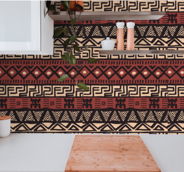 Geometric Tribal Patterns ornamental wallpaper - TenStickers
