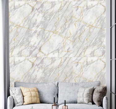 Grey and golden surface wallpaper marble - TenStickers