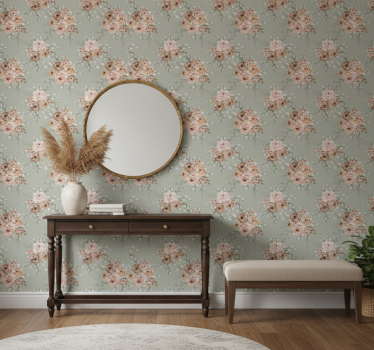 Hallway wallpaper in a beautiful beige arrangement - TenStickers