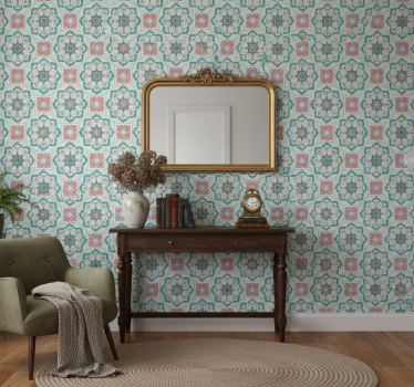Hallway wallpaper in vintage charm style - TenStickers