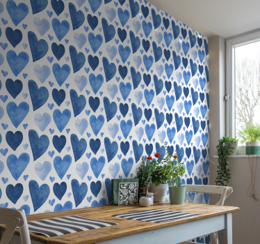 Heart Patterns wallpaper dots - TenStickers
