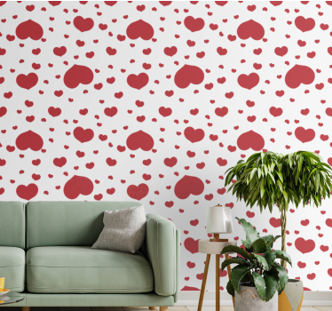 Heart Shapes custom wallpaper - TenStickers