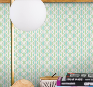 Light colors 70s' pattern Retro Wallpaper - TenStickers
