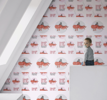 Little Monster Design cute animal wallpaper - TenStickers