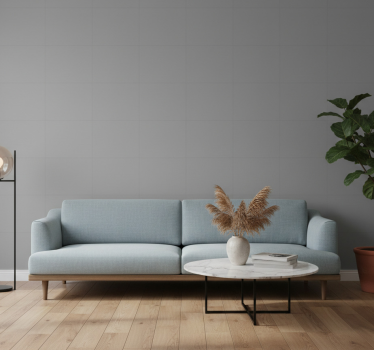 Living room wallpaper in grey color pattern - TenStickers