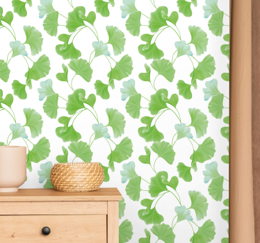 Lush Green Leaves flowers wallpaper - TenStickers