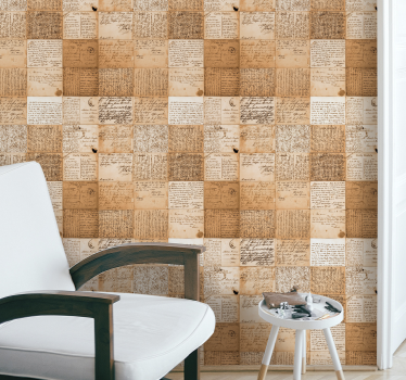 Manuscript patterns other vintage wallpaper - TenStickers