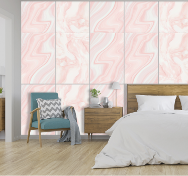 Marbled Pink Elegance wallpaper marble - TenStickers