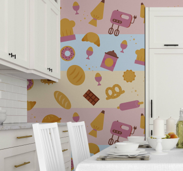 Modern design Kitchen Vinyl Wallpaper - TenStickers
