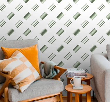 Modern wallpaper in green and white design - TenStickers