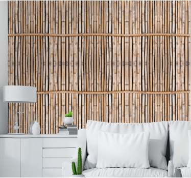 Natural Bamboo Texture living room wallpaper - TenStickers