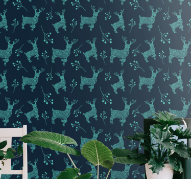 Nature-Inspired Motif cute animal wallpaper - TenStickers