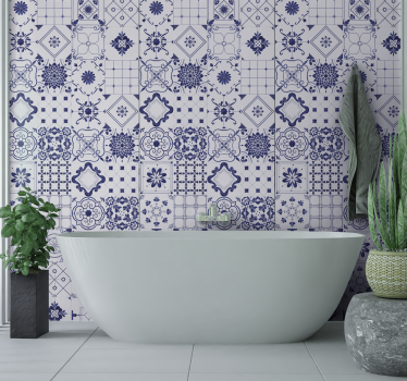 Nordic Tiles Tile Effect Wallpaper - TenStickers