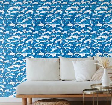 Oceanic Waves nature wallpaper - TenStickers