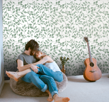 Olive branches leaves wallpaper - TenStickers