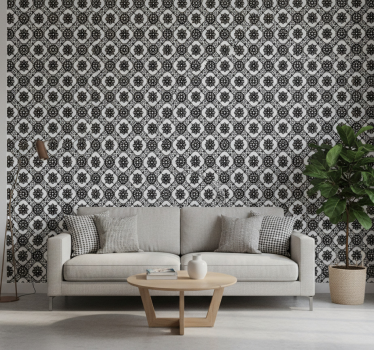 Ornamental wallpaper intricate floral design - TenStickers
