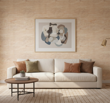 Living room wallpaper with a light graceful effect - TenStickers