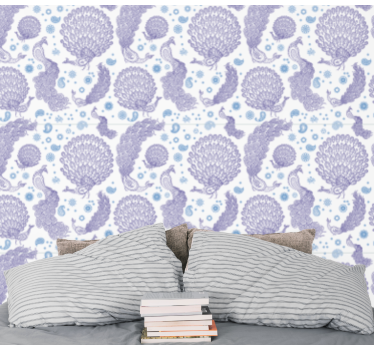 Teenage bedroom wallpaper peacock feather design - TenStickers