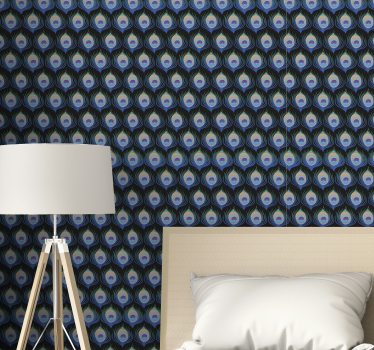 Peacock Feather Patterns birds wallpaper - TenStickers
