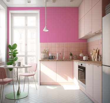 Pink wallpaper - TenStickers