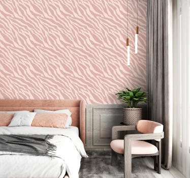 Pink Zebra print Cool animal wallpaper - TenStickers