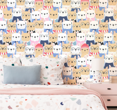 Bulldog Puppies wallpaper of a dog - TenStickers