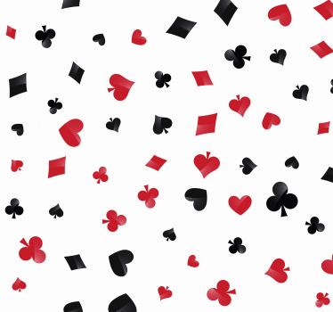 Teenage bedroom wallpaper playing card symbols - TenStickers