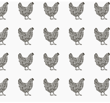 Poultry Pattern cute animal wallpaper - TenStickers
