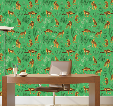 Safari Fauna Motif cute animal wallpaper - TenStickers